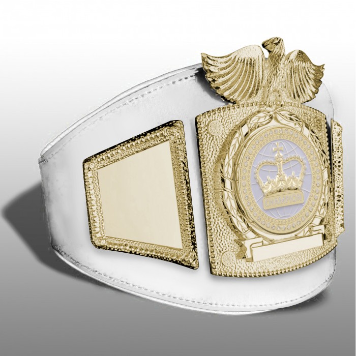 PROEAGLE BLACK CHAMPION CROWN CHAMPIONSHIP BELT - PROEAGLE/G/WHTGEM - AVAILABLE IN 6+ COLOURS